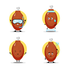 Cute chicken thighs character collection