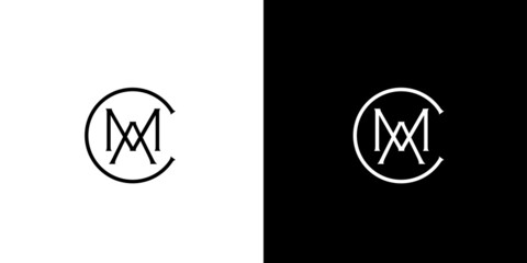 Modern and sophisticated CMA letter initials logo design - obrazy, fototapety, plakaty
