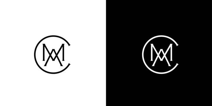 Modern and sophisticated CMA letter initials logo design