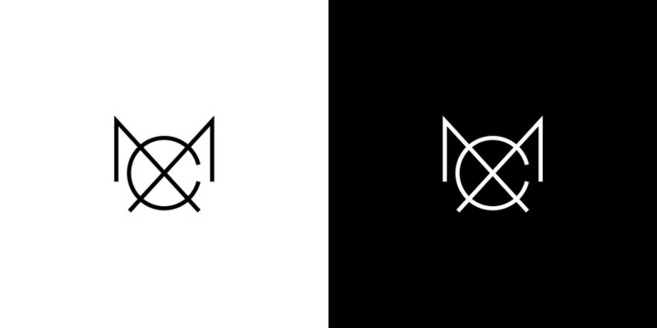 Modern and sophisticated MC letter initials logo design