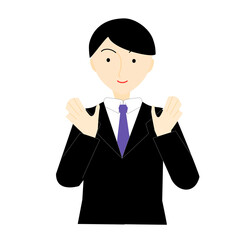 身支度を整えた男性