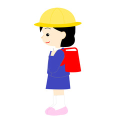 横向きの女の子