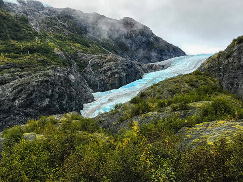 A receding Exit Glacier in Seward Alaska reminds us of seize the day. 