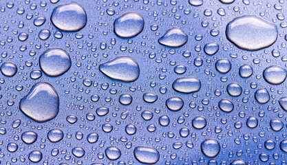 Water Drops on Car Hood Abstract Background