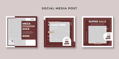 Fashion collection sale social media post template