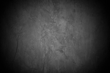 Old wall texture cement dark black gray  background abstract grey color design are light with white gradient background.