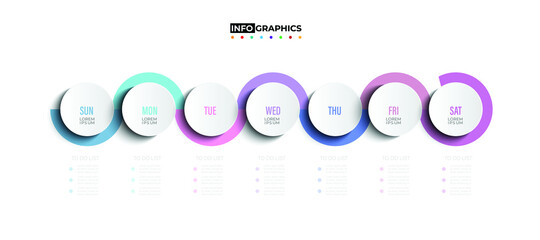 Minimal to do list and partition Color gradient chart origami paper color info-graphic template for diagram presentation chart and business concept with 5 element options