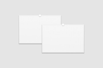 Blank Polaroid For Photo Frame Mockup. 3D Render.
