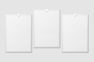 Blank Polaroid For Photo Frame Mockup. 3D Render.