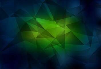 Fototapeta premium Dark Green, Yellow vector low poly background.