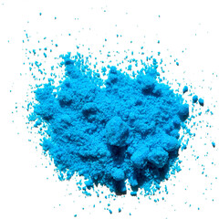 Copper(II) sulfate, a common chemical used in medical and public health issues. Chemical ingredient on white laboratory table.