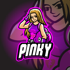 Naklejka na ściany i meble Pinky Esport logo