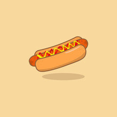 illustration vector of hotdog