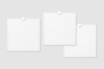 Blank Polaroid For Photo Frame Mockup. 3D Render.