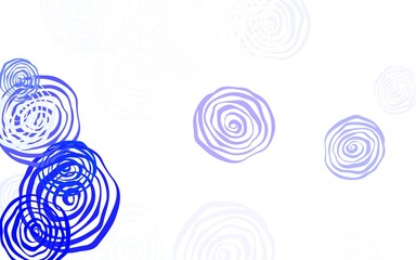 Light Blue, Green vector doodle background with roses.