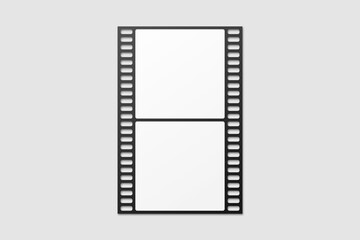 Black Film Strip For Photo Mockup. 3D Render.