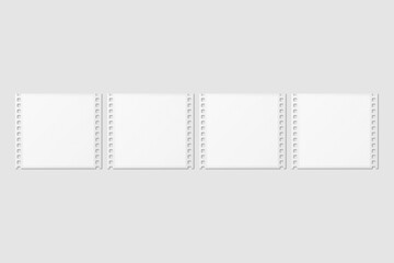 White Film Strip For Photo Mockup. 3D Render.