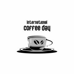 vector cup of coffee, international coffee day