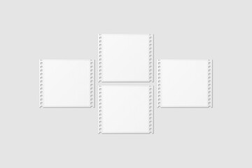 White Film Strip For Photo Mockup. 3D Render.