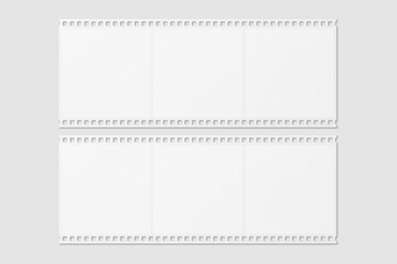 White Film Strip For Photo Mockup. 3D Render.
