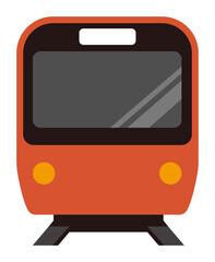 Train icon (front view) vector illustration