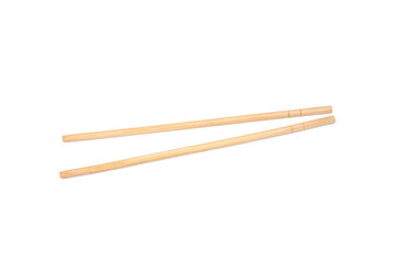 Bamboo chopsticks isolated on white background.
