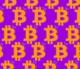 Various patterns and designs on the fabric, the design figure is the Bitkub coin. , Bitkub fabric pattern