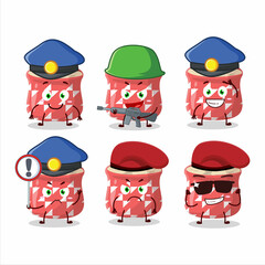 A dedicated Police officer of dried ginger mascot design style