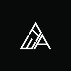 AWA letter logo creative design. AWA unique design
 - obrazy, fototapety, plakaty