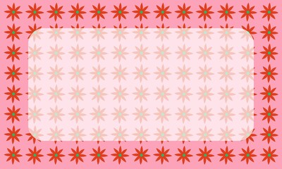 赤い花のフレーム