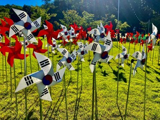 한국 태극기 애국심 바람개비