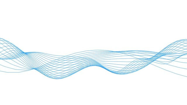 Big wave wireframe lines flowing