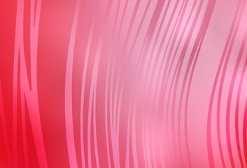 Light Red vector template with bent lines.