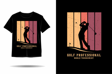 Golf professional silhouette t shirt design