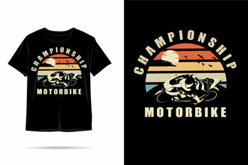 Motorbike championship silhouette t shirt design