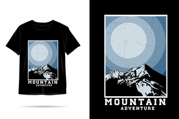 Mountain adventure silhouette t shirt design