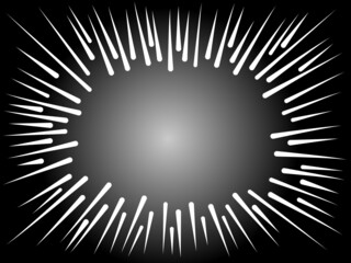 Fototapeta premium Radial speed Lines in Circle Form . Abstract geometry shapes. Design for comic book. Explosion background.