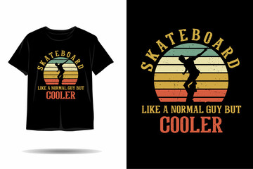 Skateboard guy silhouette t shirt design
