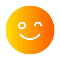 winking gradient icon