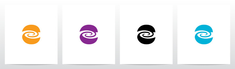 Swirl Vortex On Letter Logo Design C