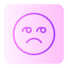 unhappy gradient icon