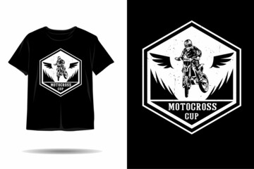 Motocross cup silhouette t shirt design