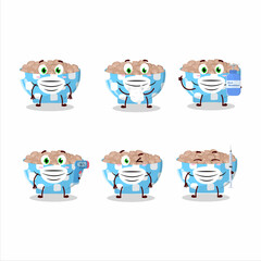 A picture of pinto beans cartoon design style keep staying healthy during a pandemic