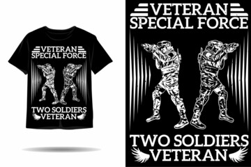 Veteran special force silhouette t shirt design