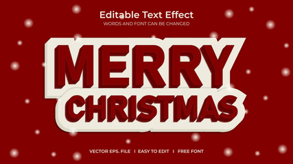 Merry christmas text effect