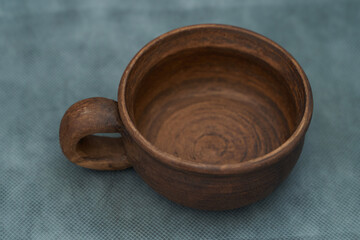       Ceramics, a ceramic product made with your own hands, made on a potter's wheel, a jug, a mug