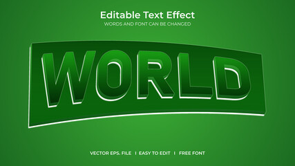 world text effect