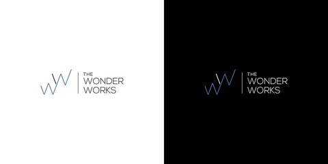 Simple and modern WW letter initials logo design