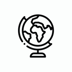 isolated earth globe vector icon