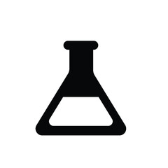 flask with the chemical formula chemistry illustration